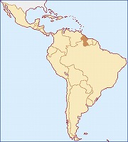 （写真）南米・ガイアナの位置図