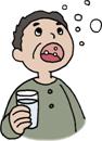 図 うがい(イラスト)