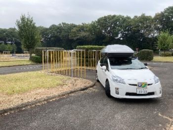 自動車訓練の写真（車庫入れ）