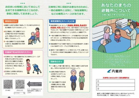 リーフレット「あなたのまちの避難所について」