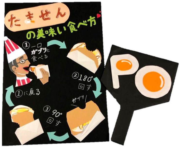 食べ方を説明する看板