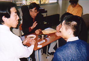 灸実技指導(大河原講師)